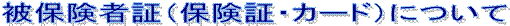 �ی��؁i�J�[�h�j�ɂ���
�@�@�@�@�i1�l�P���j